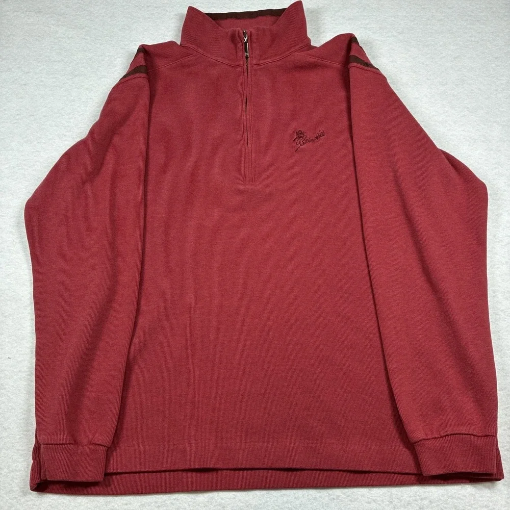 Mens Nike Golf Tiger Woods Southern Hills 1/4 Zip Pullover Sweater Size XL Red